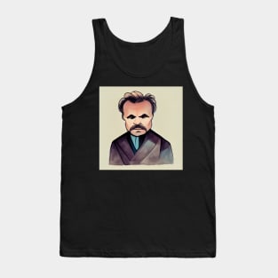 Friedrich Nietzsche portrait | Cartoon style Tank Top